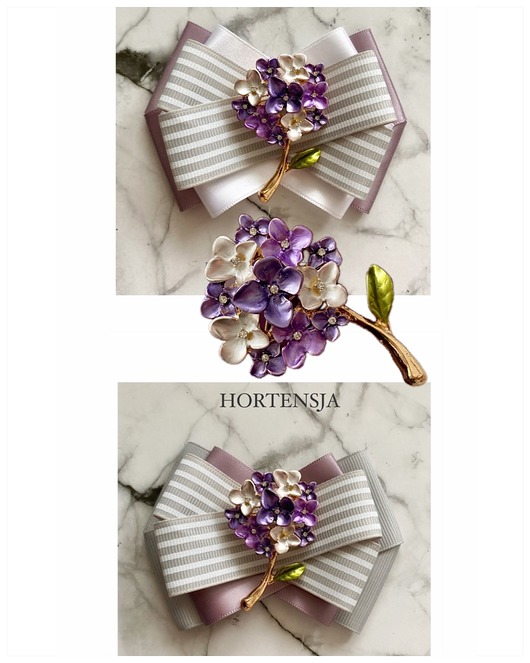 Brosza Hortensja z kwiatowej kolekcji NEW