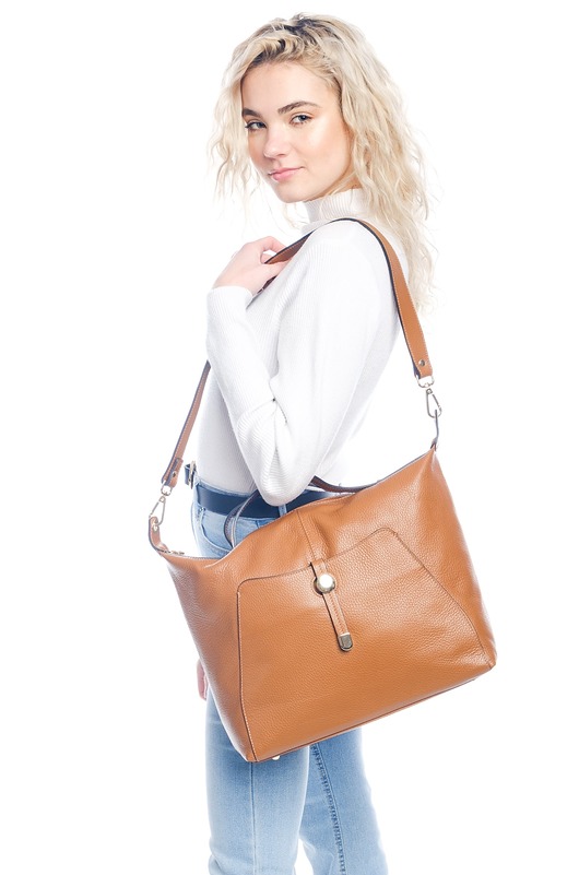 Torba skórzana Shopper - mieści format A4 (7009)