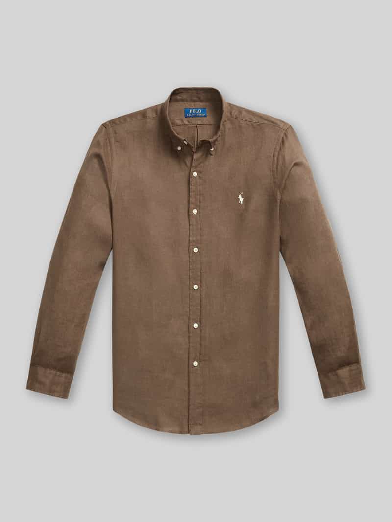 Koszula casualowa o kroju slim fit z czystego lnu