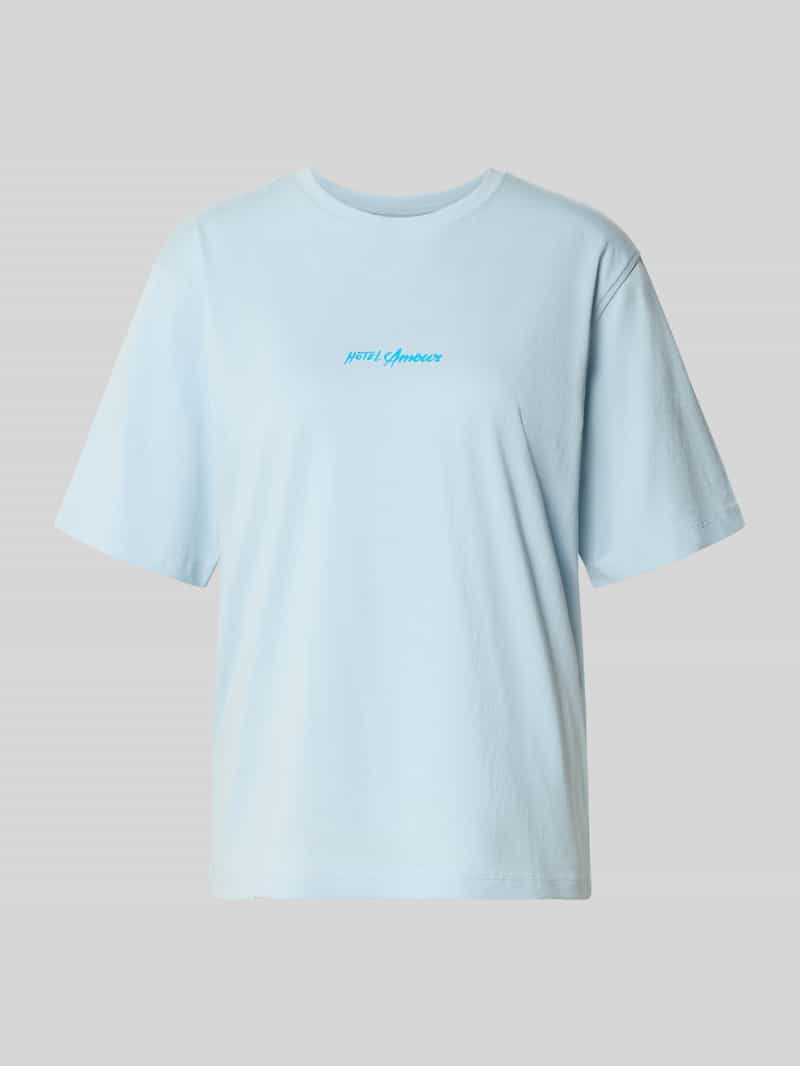 krój regular fit t-shirt z czystej bawełny model 'VIGGA'