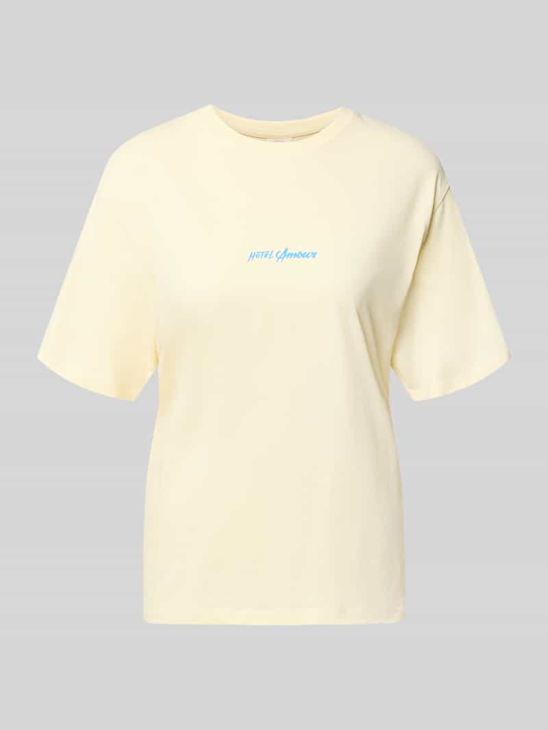 krój regular fit t-shirt z czystej bawełny model 'VIGGA'