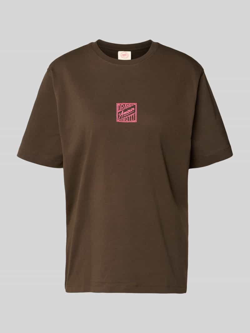 t-shirt o kroju relaxed fit z czystej bawełny model 'BROOK SS HOTEL'