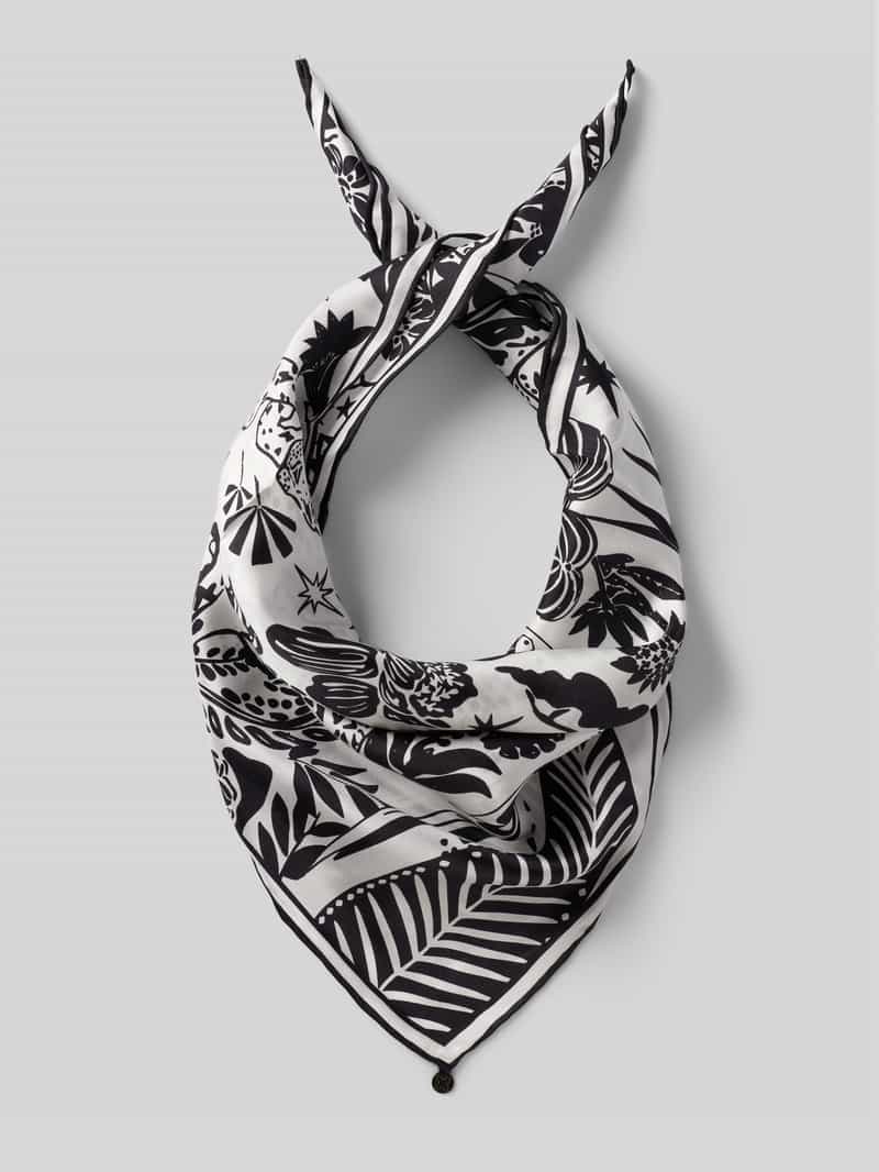 Chusta z jedwabiu z nadrukiem na całej powierzchni model 'JUNGLE'