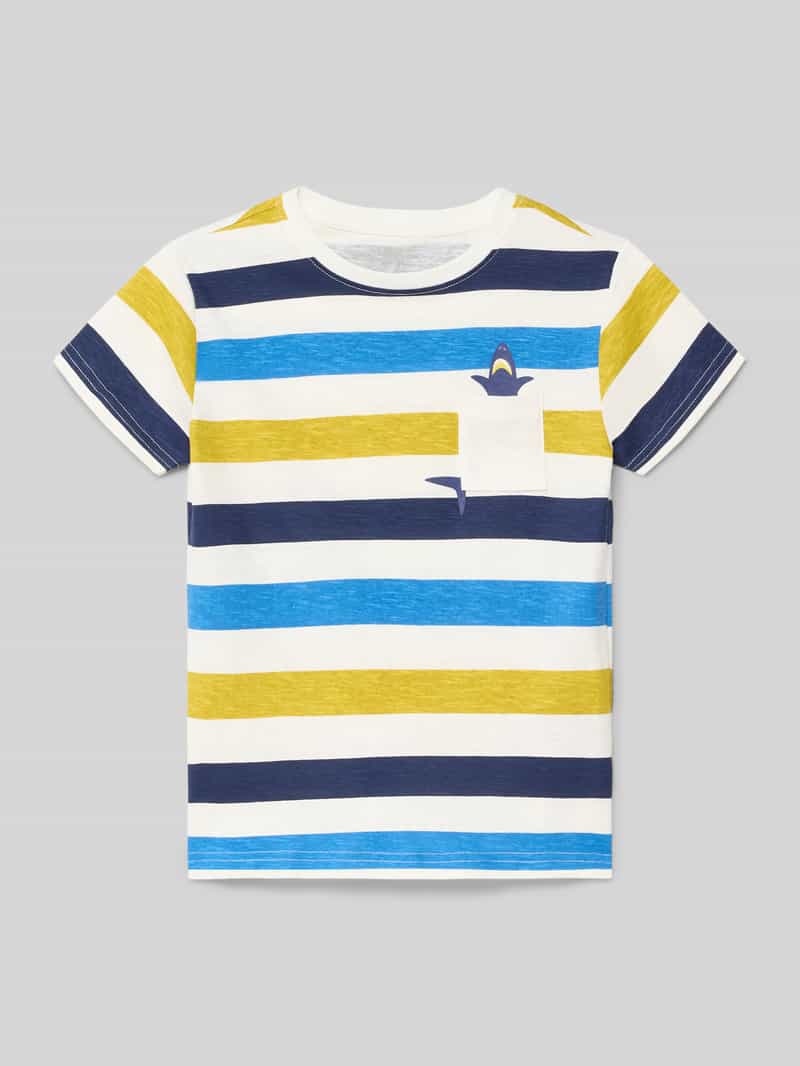 t-shirt z bawełny we wzór na całej powierzchni