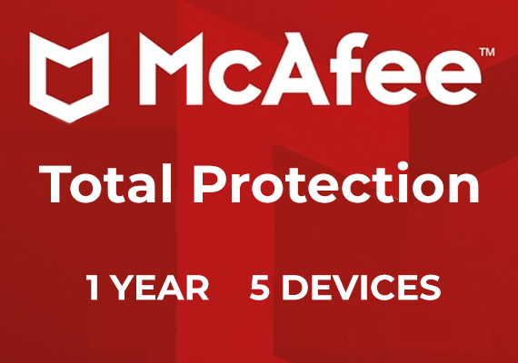 McAfee Total Protection 1 Year 5 Devices Key - EU