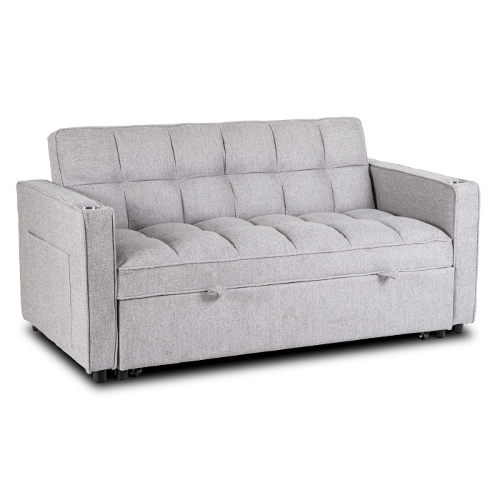 Fotel do Spania ASTER 2 Rozkładany Amerykanka Szary Nowoczesny