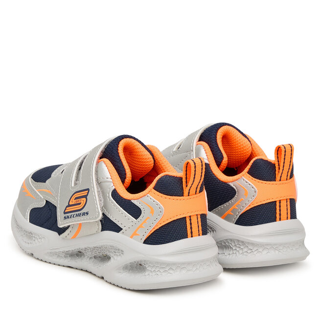 Sneakersy Skechers S-Lights: Meteor-Lights - Glow Spike 401498N/SLOR Srebrny