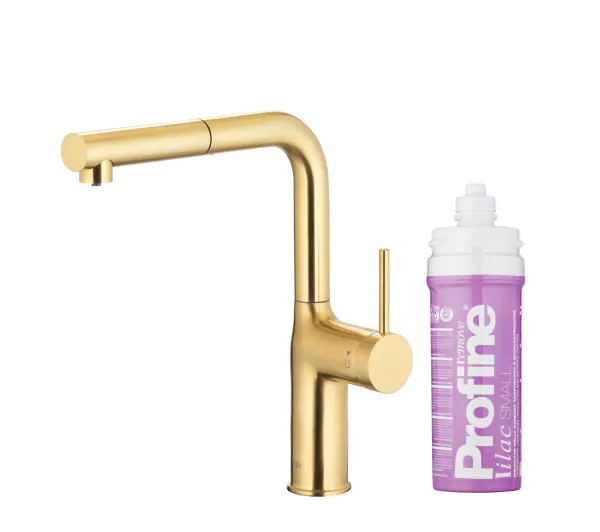 KFA Armatura Duero Pure Move Pull-Out 6623-425-39 Jasne złoto Stal szlachetna