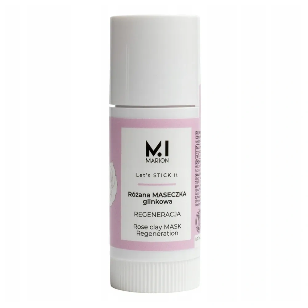 Marion Let's Stick It różana maseczka glinkowa w sztyfcie 25 g