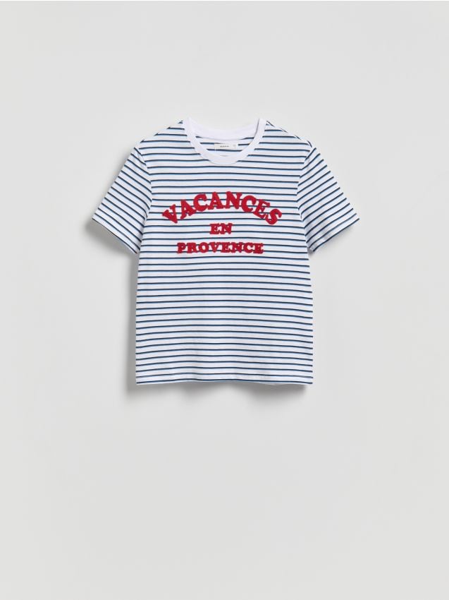 Reserved - T-shirt z haftowanym napisem - wielobarwny