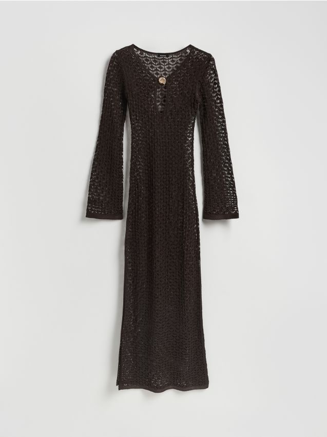 Reserved - Sukienka plażowa - ciemnobrązowy