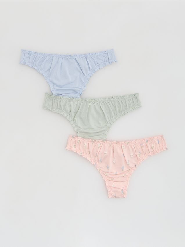 Reserved - Majtki stringi 3 pack - wielobarwny