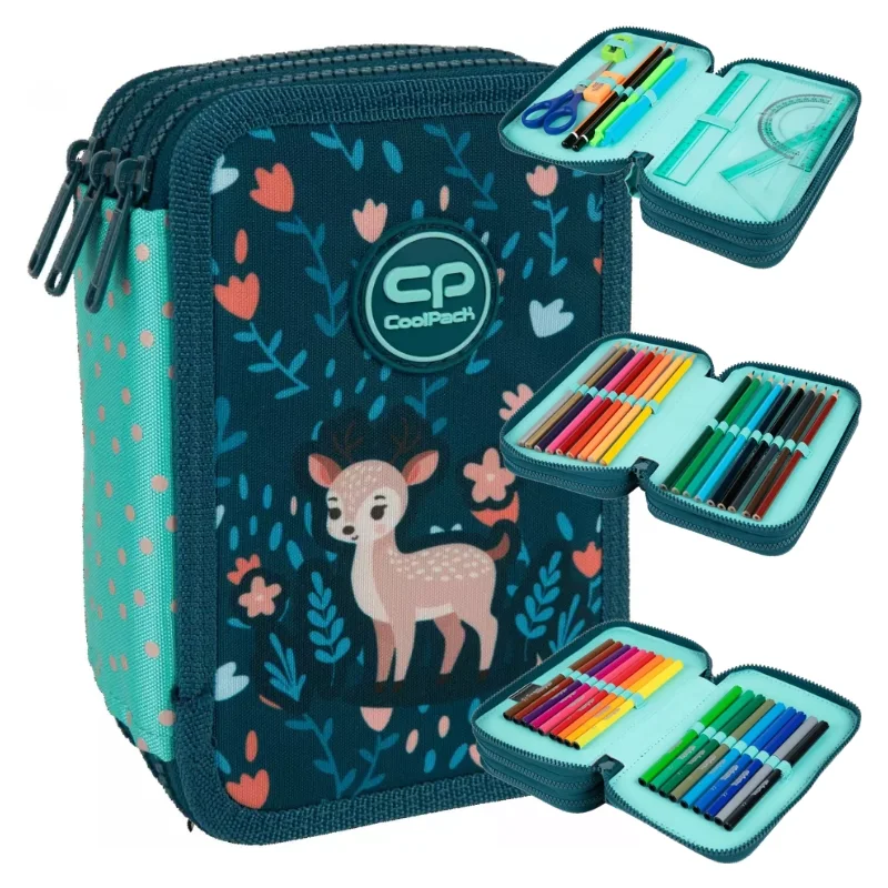 Coolpack Jumper 3 Piórnik Z Wyposażeniem 3-komorowy Deer