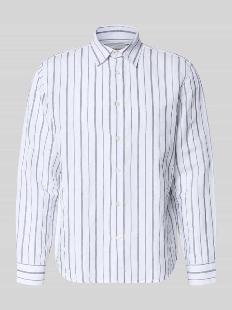 Koszula o kroju regular fit z mieszanki bawełny i lnu model 'CLAY'