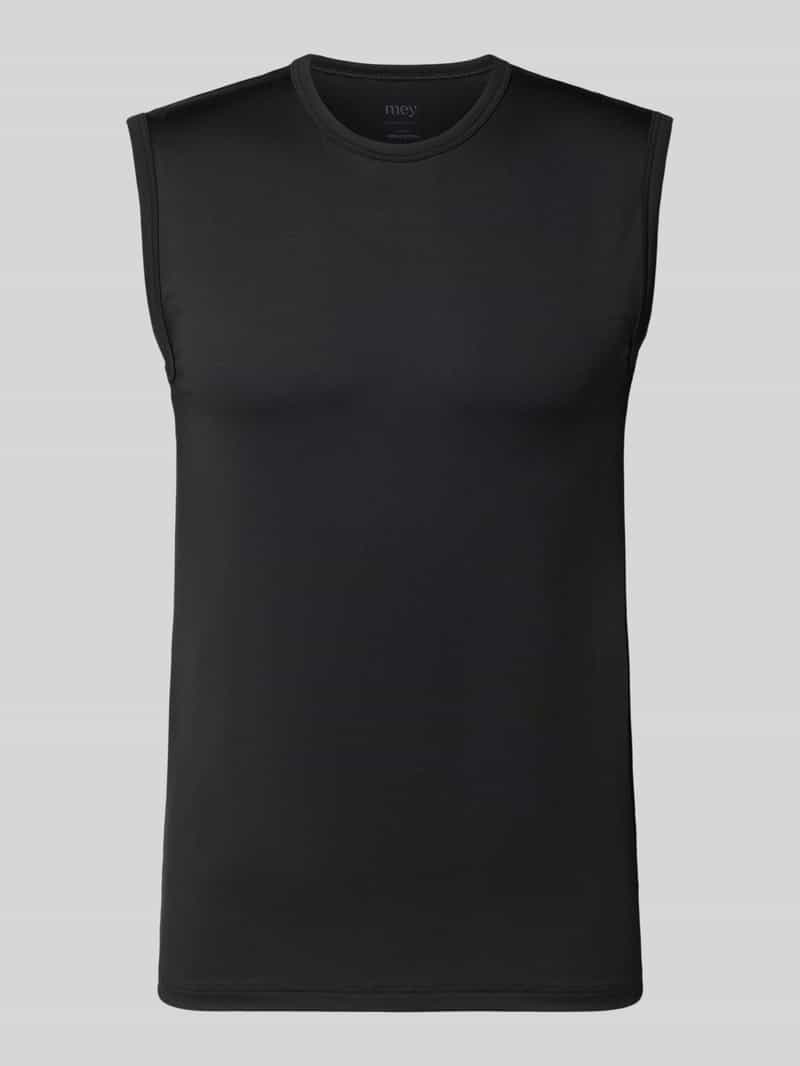 Koszulka bez rękawów z mieszanki modalu z okrągłym dekoltem