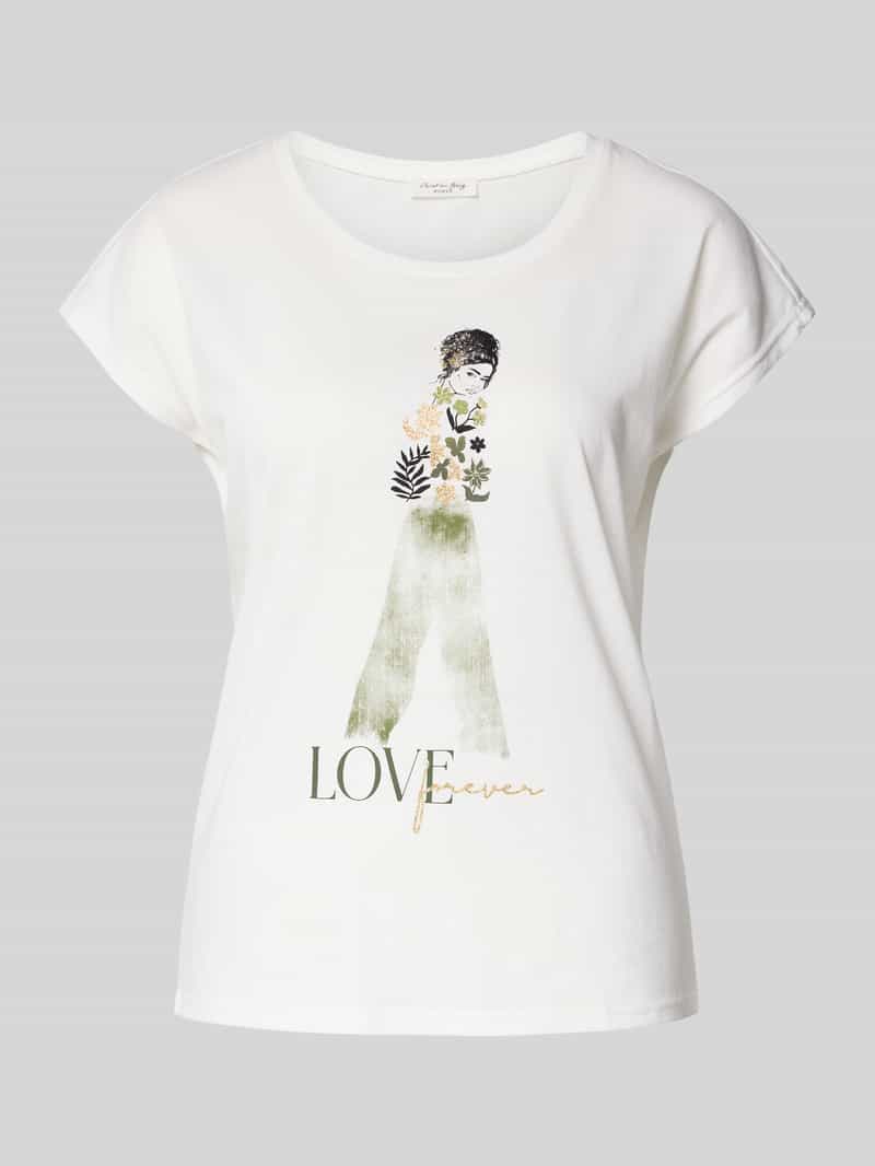 T-shirt z mieszanki wiskozy, krój regular fit