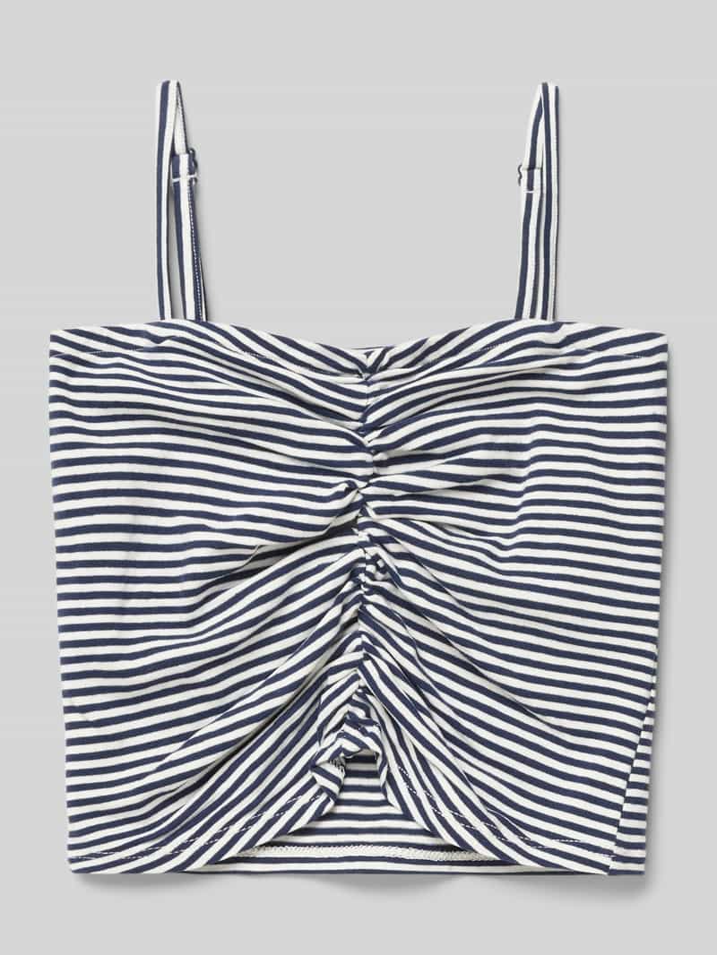Top crop o kroju slim fit z mieszanki bawełny