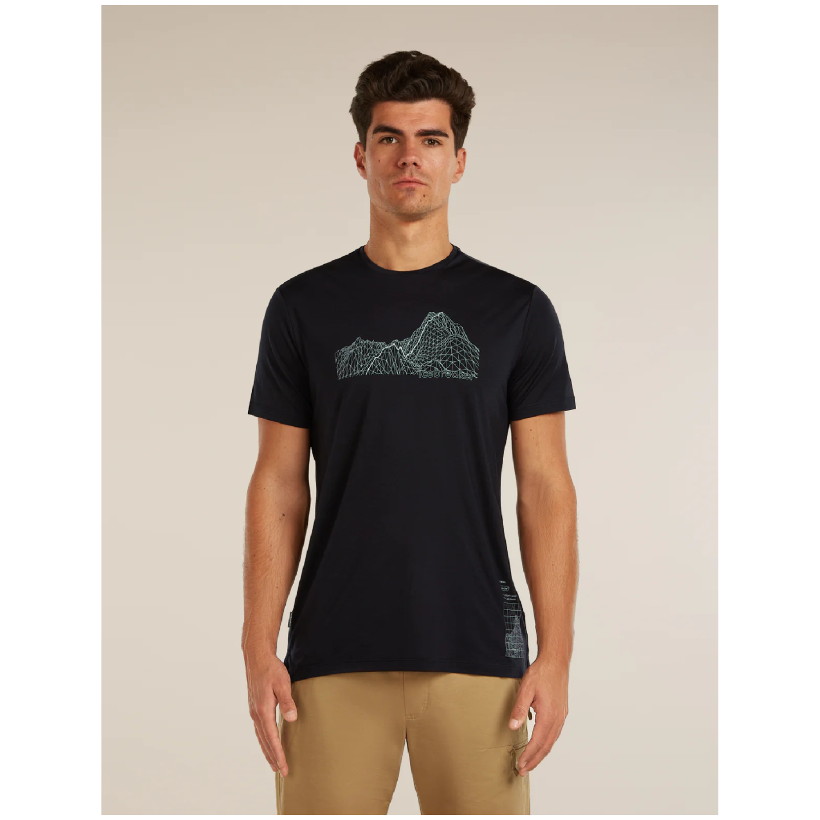 Męska koszulka Icebreaker Merino Blend 125 Cool-Lite™ Sphere SS Tee Beta Rozmiar: L / Kolor: czarny