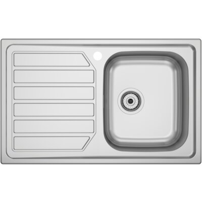 Roca Zlewozmywak jednokomorowy z ociekaczem Glasgow 80 A874801C01 Stal nierdzewna 50x80