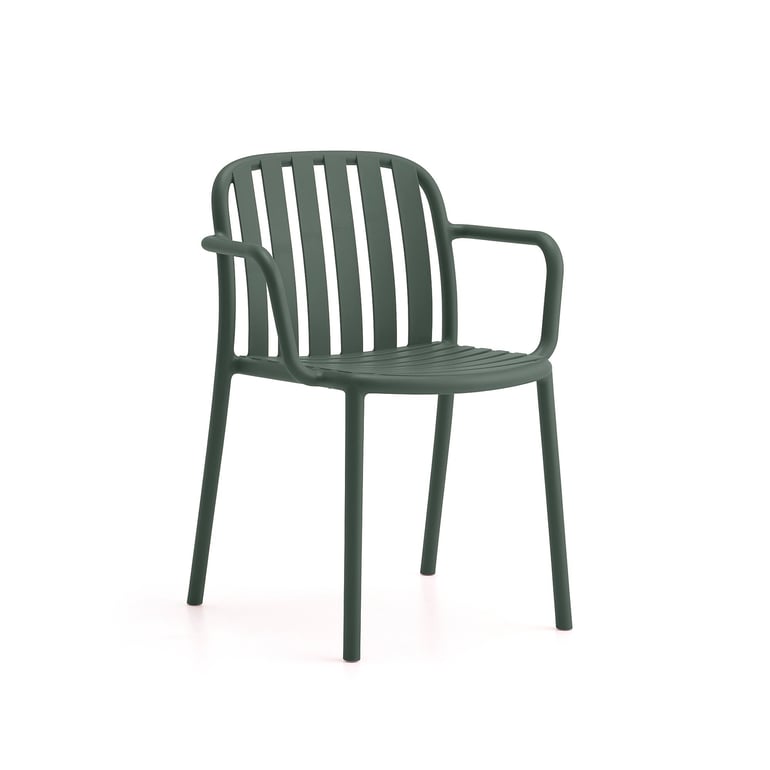 Krzesło BELIZE, z podłokietnikami, ciemnozielone