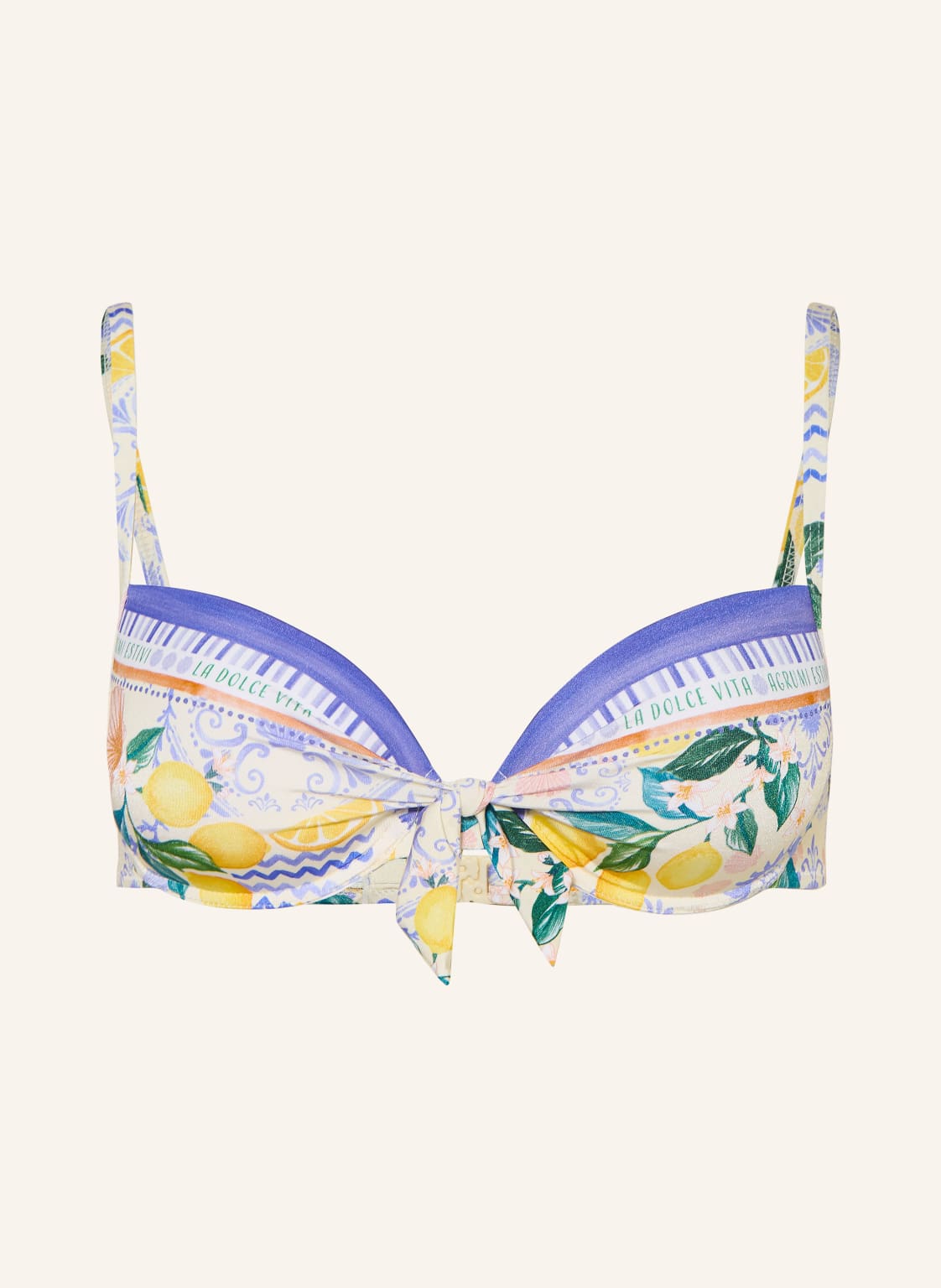 Watercult Biustonosz Bikini Na Ramiączkach Dolce Lemon blau