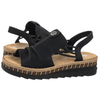 Sandały Czarne V7972-00 Black (RI365-b) Rieker