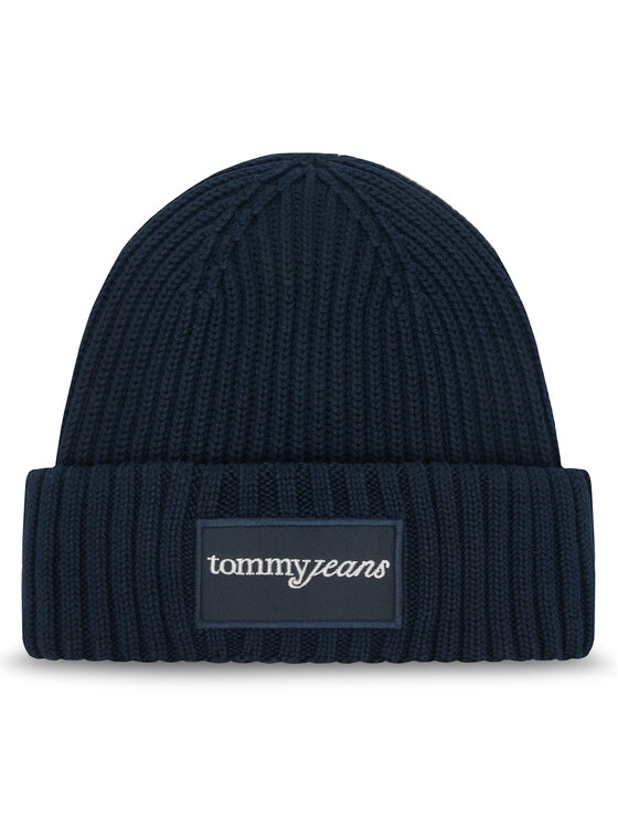 Tommy Jeans Czapka Script AW0AW17909 Granatowy