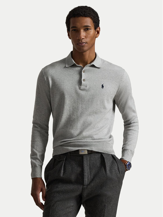 Polo Ralph Lauren Polo 710P04446002 Szary jasny Regular Fit
