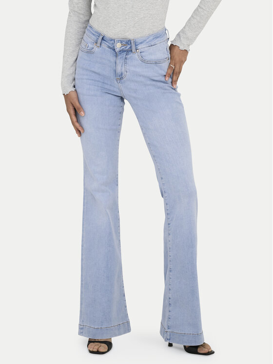 ONLY Jeansy Onlblush 15358364 Niebieski jasny Flare Fit