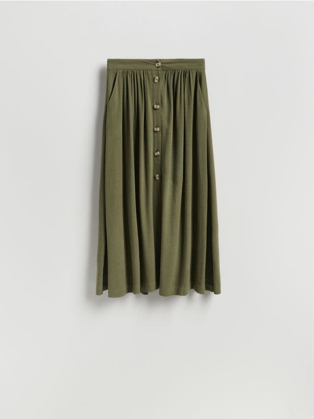 Reserved - Spódnica z wiskozą - zielony