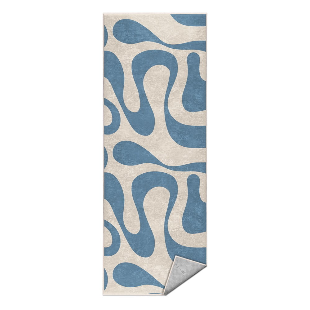 Niebieski chodnik odpowiedni do prania 60x230 cm Blue Latte – Mila Home