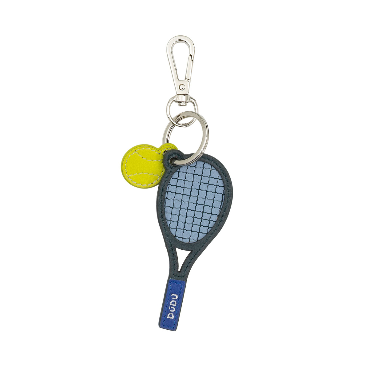 DuDu Brelok do Kluczy Rakieta Tenisowa Skóra Naturalna Karabińczyk