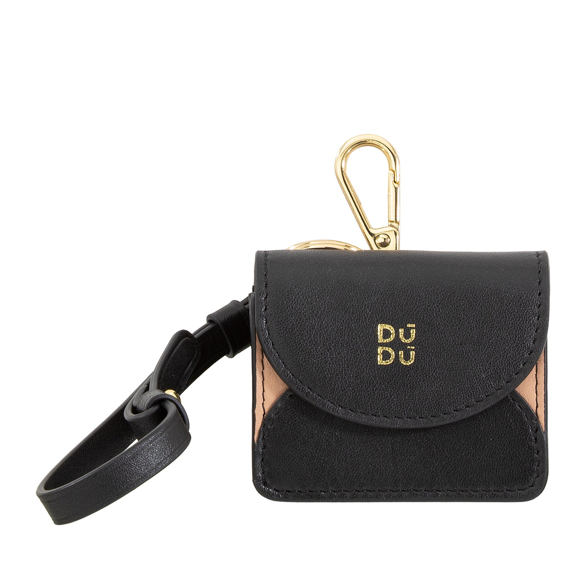 DuDu etui na słuchawki skóra naturalna etui na AirPods karabińczyk