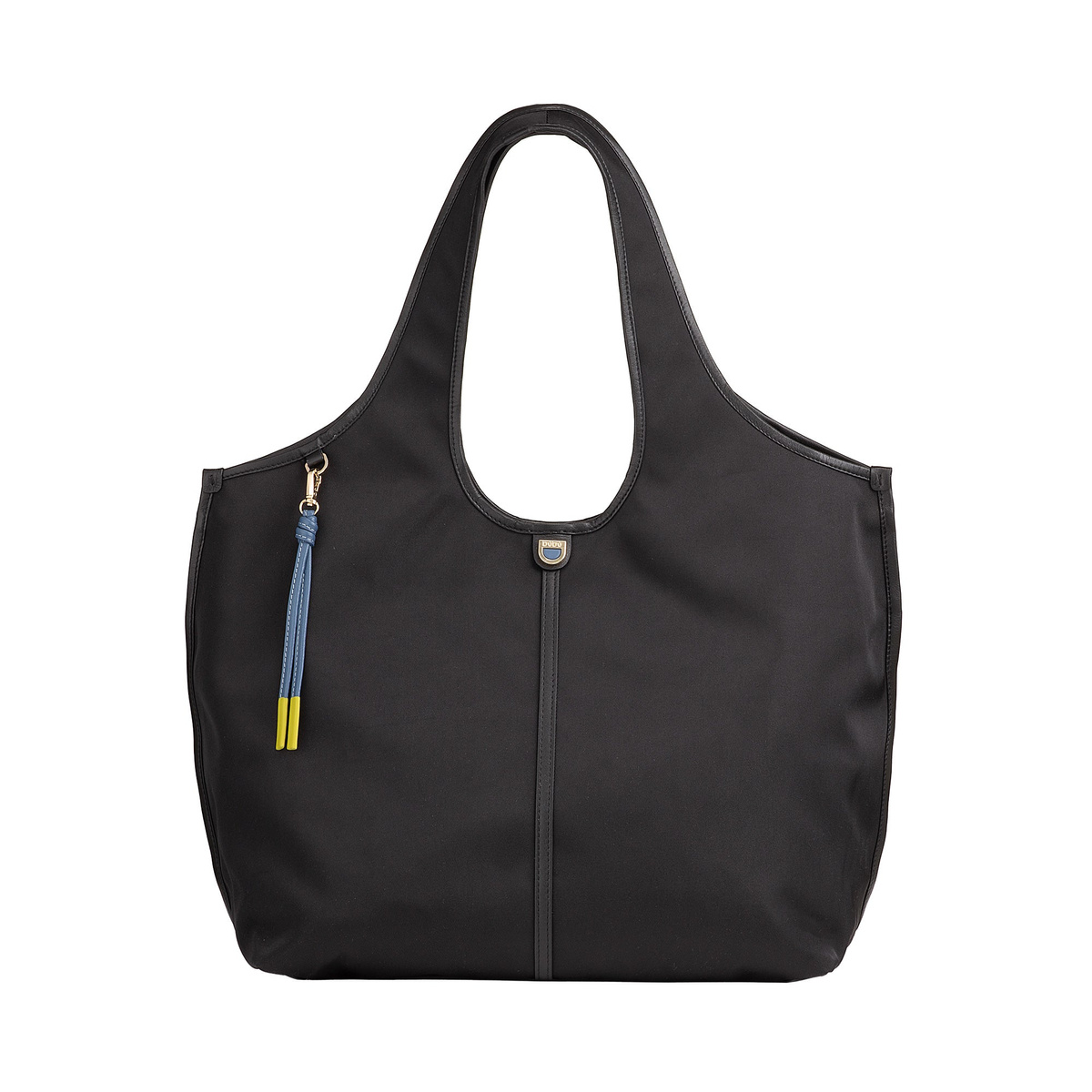 DuDu Torebka Shopper A4 Damska Nylon Skóra Naturalna Duża na Ramię Magnes