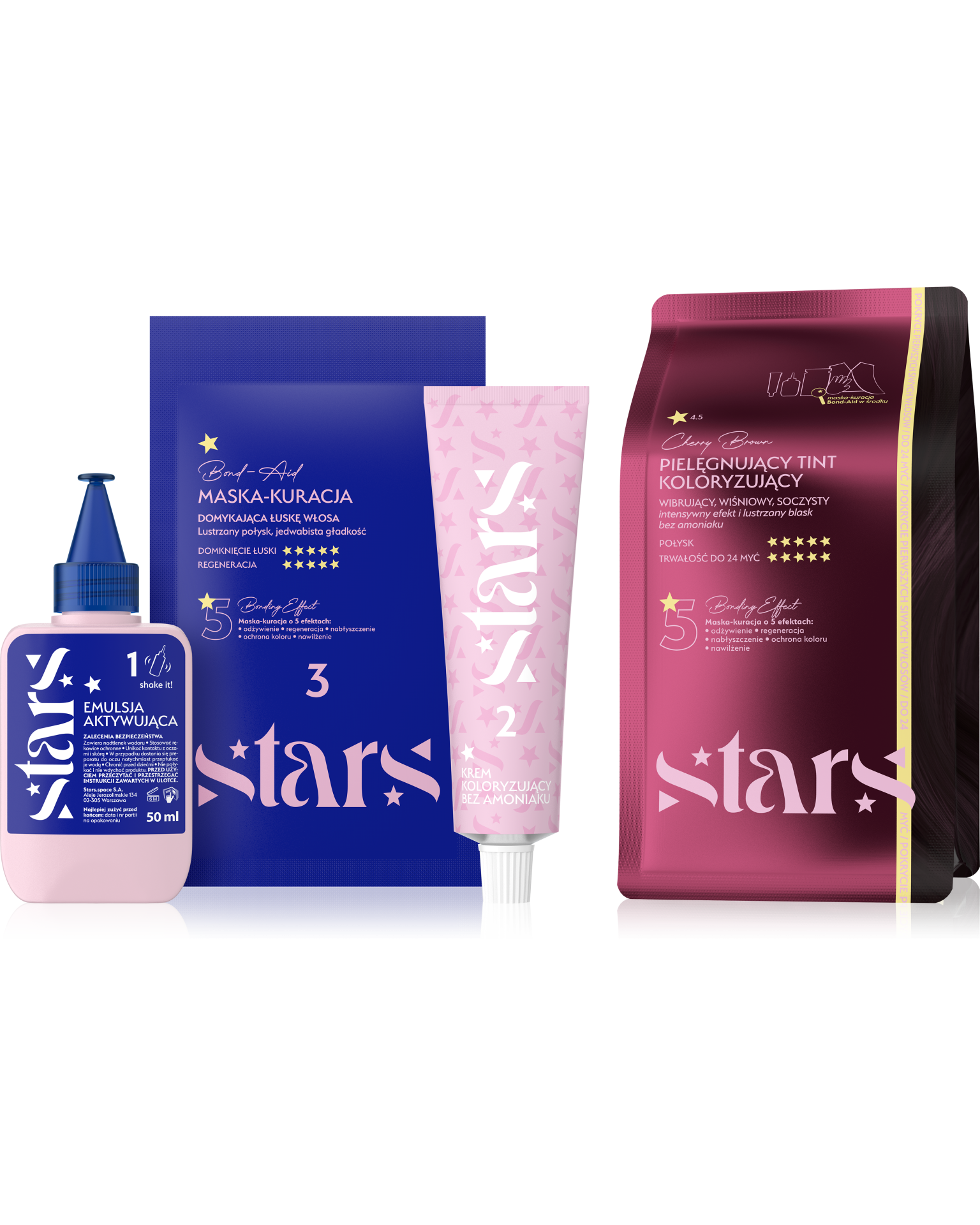 Stars Pielęgnujący Tint Koloryzujący do Włosów Cherry Brown