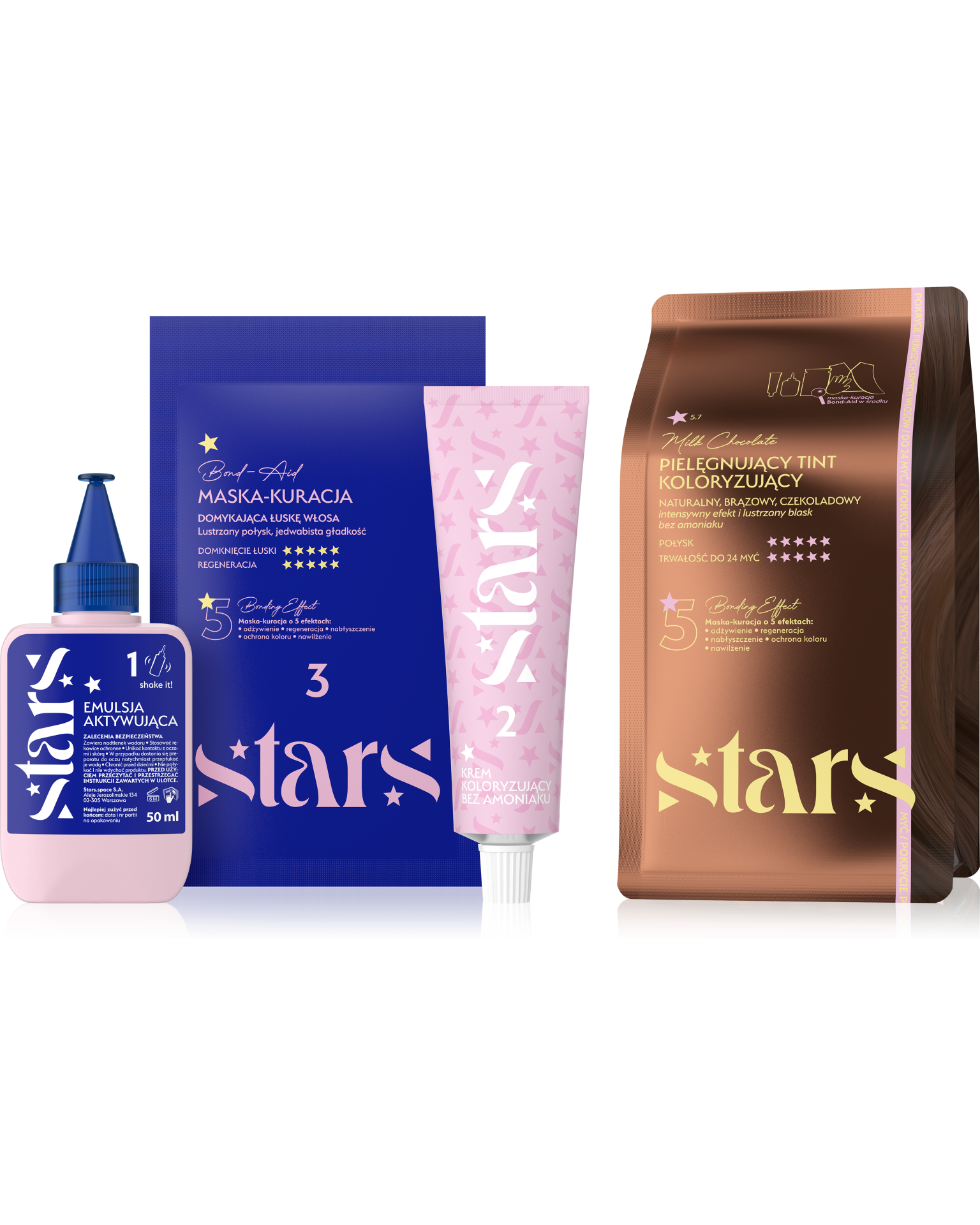 Stars Pielęgnujący Tint Koloryzujący do Włosów Milk Chocolate
