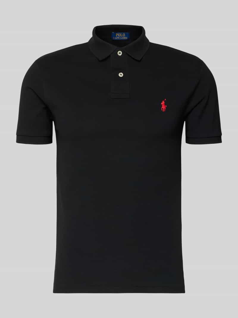koszulka polo o kroju slim fit z wyhaftowanym logo