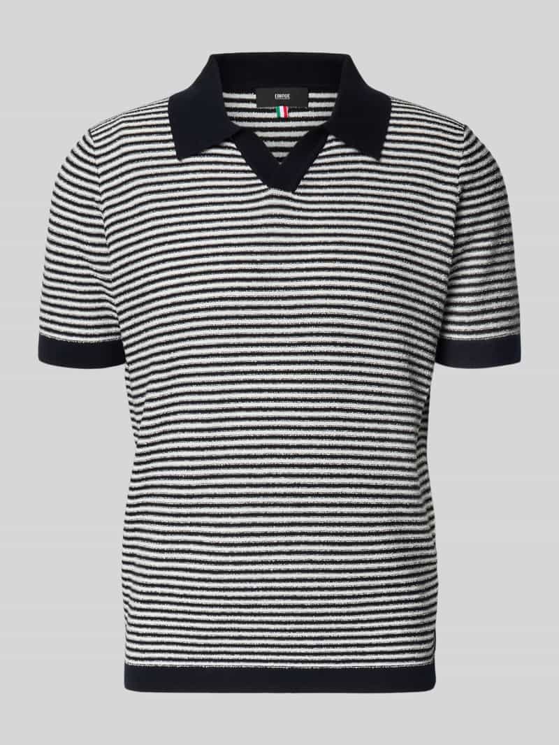 koszulka polo o kroju regular fit z dekoltem w serek model 'RIANO'