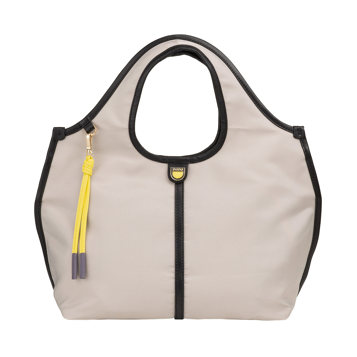 DuDu Torebka Damska Shopper A4 Nylon Skóra Naturalna Duża na Ramię