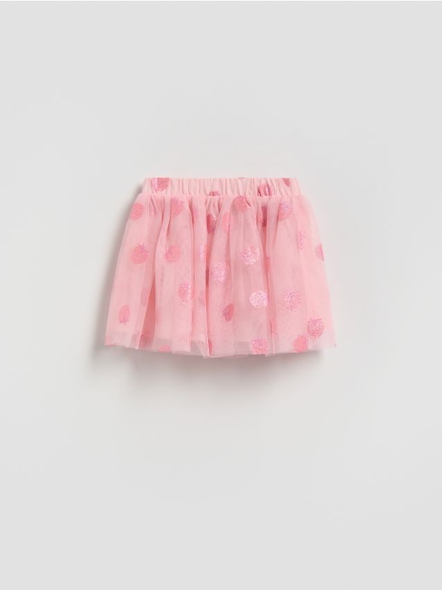 Reserved - Tiulowa spódnica - pastelowy róż