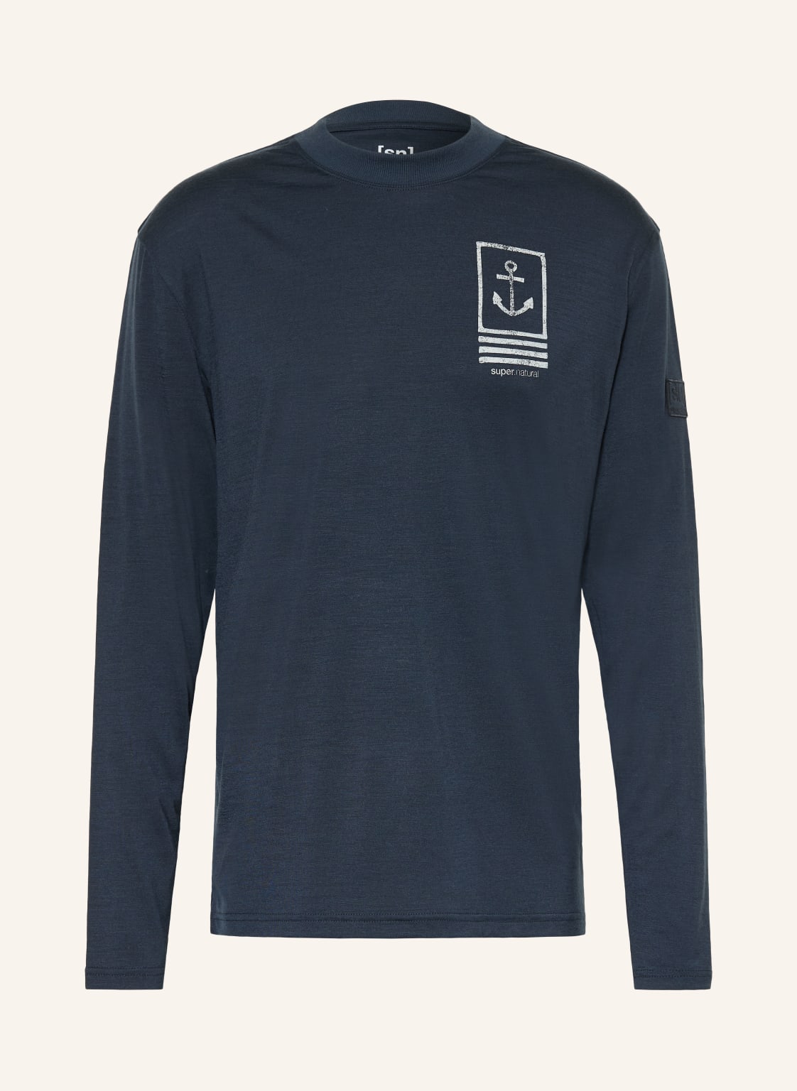 Super.Natural Koszulka Funkcyjna Lil Anchor Z Wełną Merynosową blau