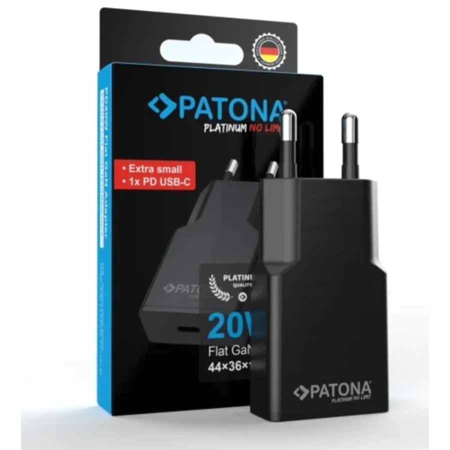 Patona Flat GaN 20W PD3.0 czarny