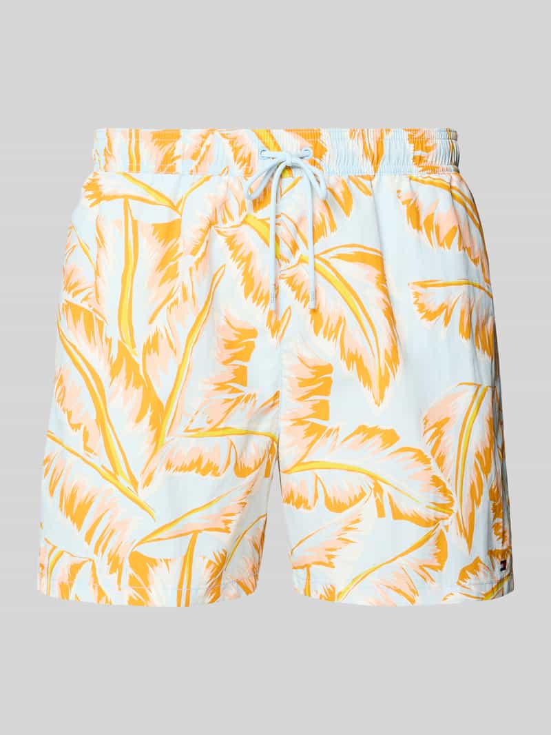 Spodenki kąpielowe o kroju regular fit z wyhaftowanym logo