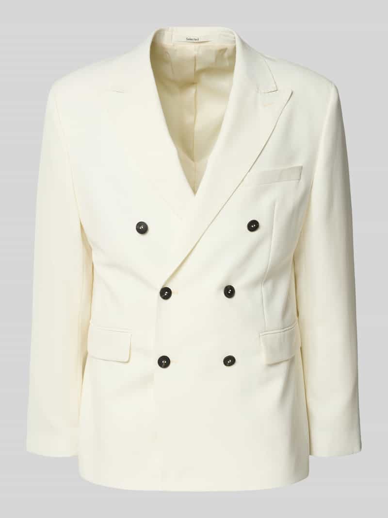 Marynarka garniturowa o kroju regular fit z dodatkiem wełny