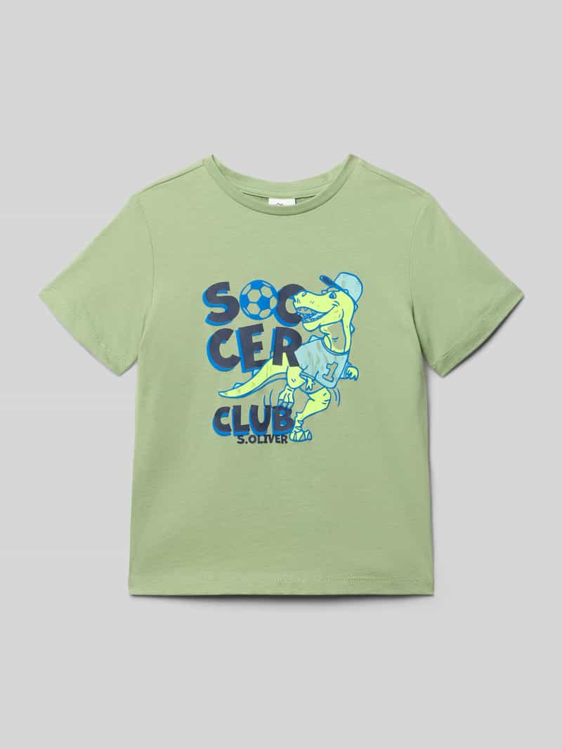 t-shirt o kroju regular fit z czystej bawełny
