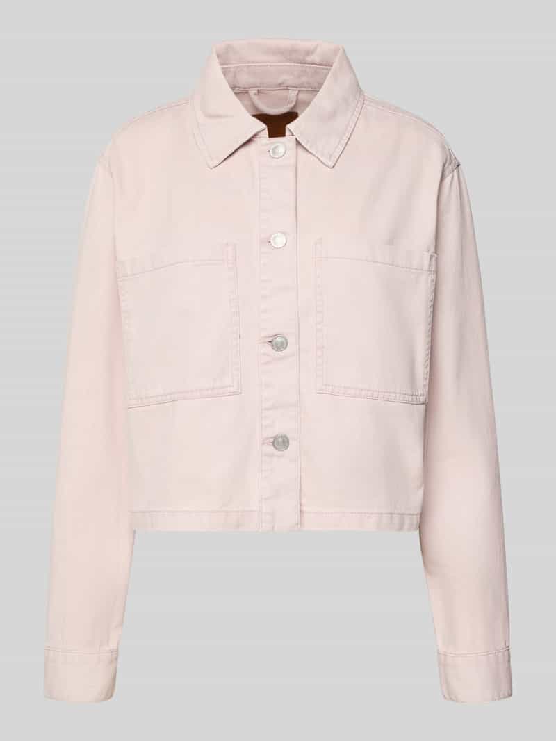 Kurtka jeansowa o pudełkowym kroju z czystej bawełny model 'NAOMI'