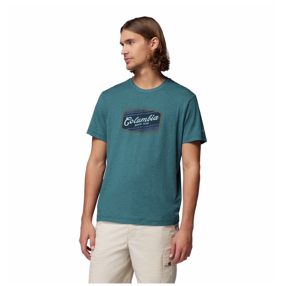 Koszulka męska Columbia Parsons Point™ SS Graphic Tee Rozmiar: M / Kolor: turkusowy