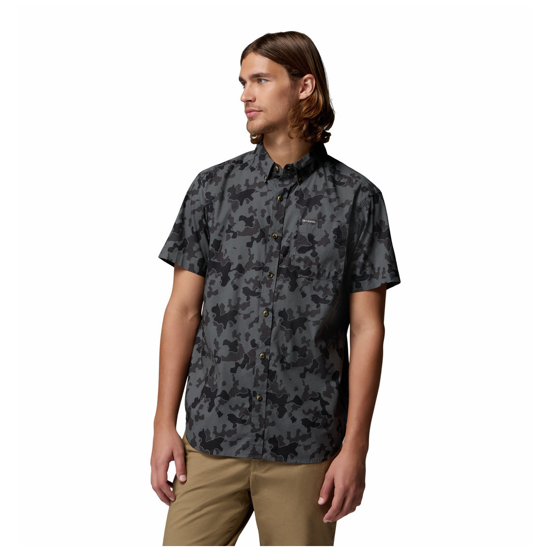 Koszula męska Columbia Rapid Rivers™ Printed Short Sleeve Shirt Rozmiar: L / Kolor: szary