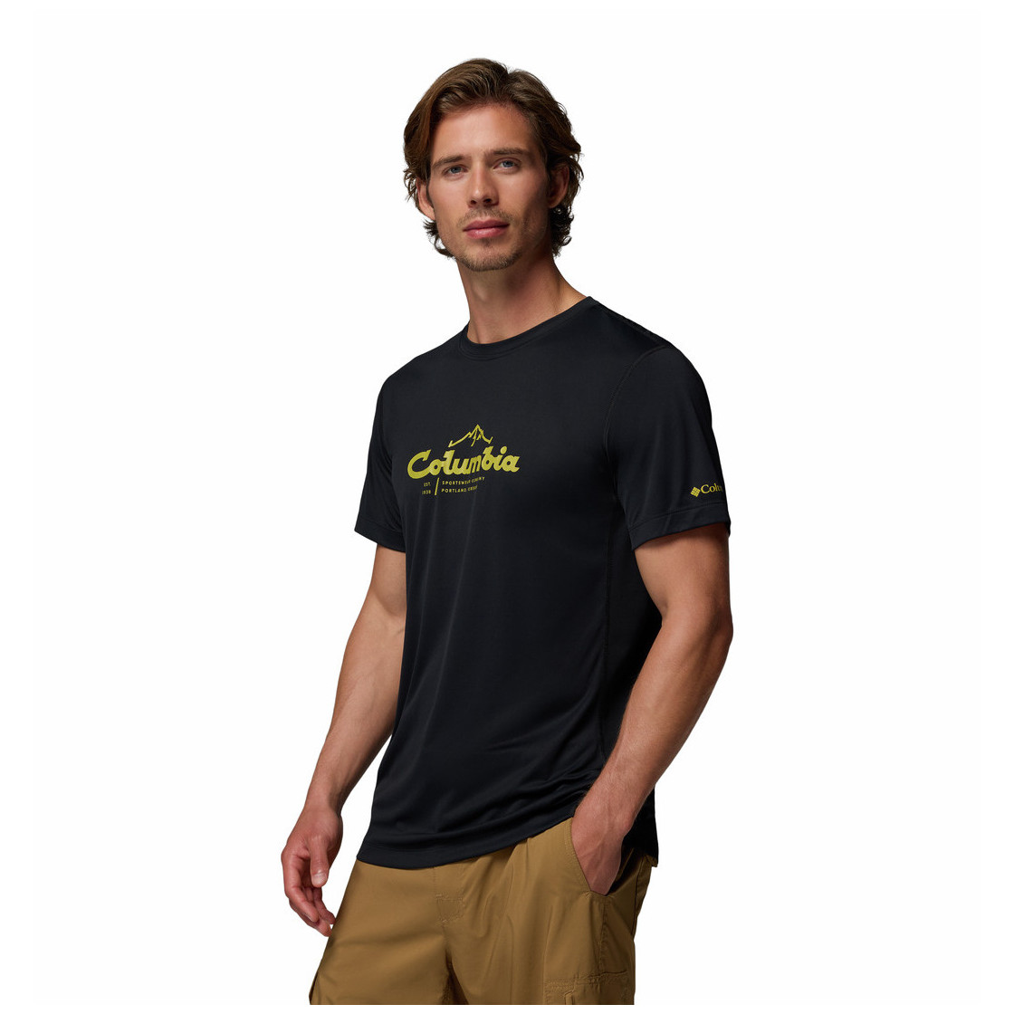 Koszulka męska Columbia Zero Rules™ Light SS Graphic Crew Rozmiar: XXL / Kolor: czarny