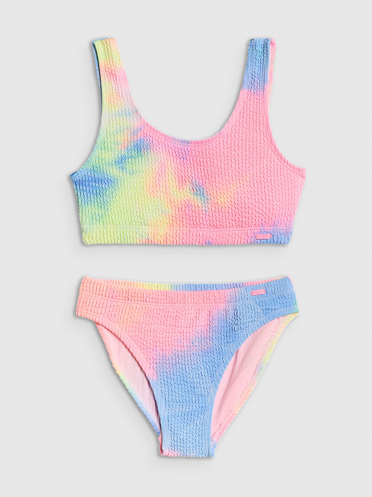 4F Kostium kąpielowy dwuczęściowy dziewczęcy - multikolor 158/164 (12-14 lat)